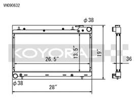 Koyo 93-98 Subaru Impreza 1.8/2.2L (MT) Radiator - VH090632