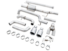 Load image into Gallery viewer, AWE Tuning 0FG 21+ Ford F150 Dual Split Rear Exhaust - 5in Chrome Silver Tips - 3015-32105