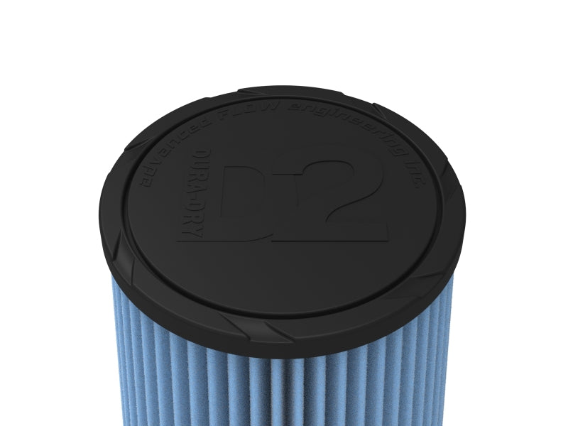 aFe POWER Universal Clamp-On Air Filter w/ D2 Dura-Dry Media - 6in F x 7.5in B x 5.5in T x 12in H - 21-60512V
