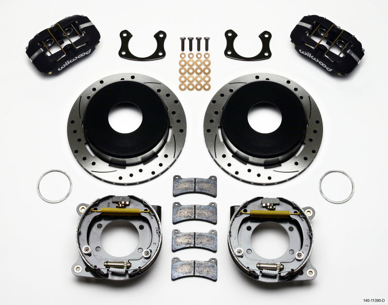 Wilwood Dynapro Low-Profile 11.00in P-Brake Kit Drilled New Big Ford 2.50in Offset - 140-11390-D