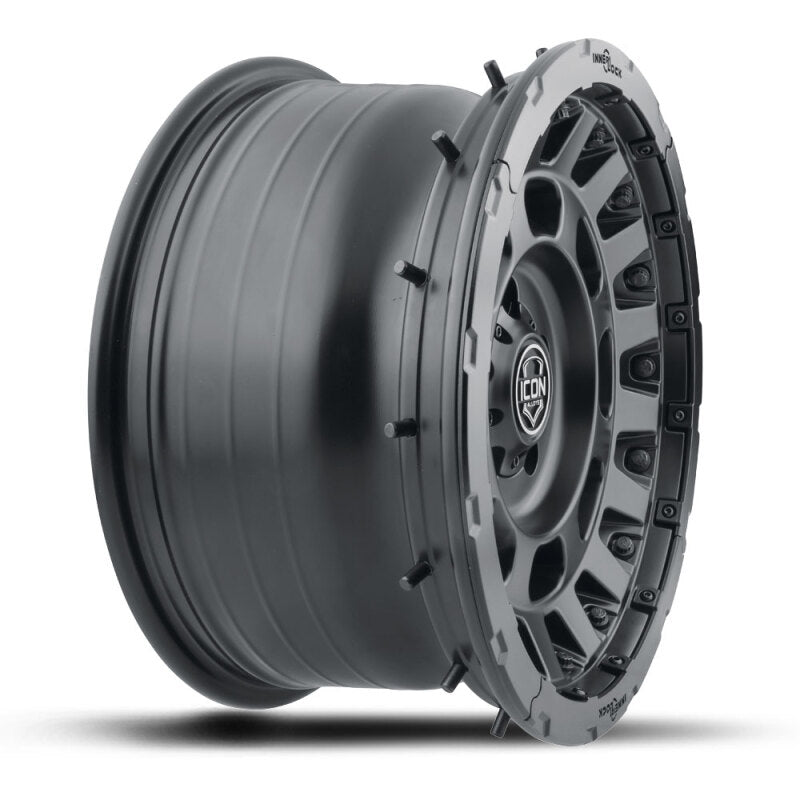ICON Hammer Pro 17x8.5 / 6x5.5 / 0mm / 4.75in BS - Satin Black - 21017858347SB