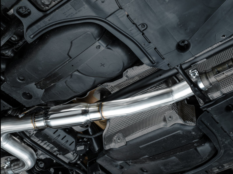 AWE Tuning MK8 Volkswagen Golf R 3in Touring Edition Quad Exhaust - Chrome Silver Tips - 3015-42658
