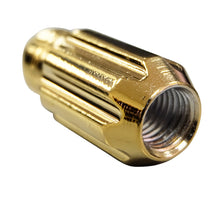 Load image into Gallery viewer, NRG 500 Series M12 X 1.5 Bullet Shape Steel Lug Nut Set - 21 Pc w/Lock Key - Chrome Gold - LN-LS500CG-21