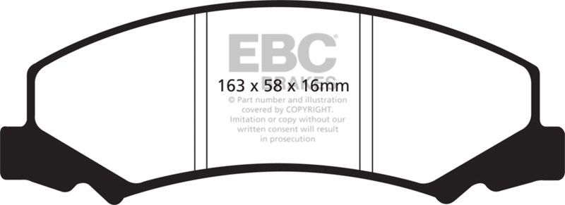 EBC 08-09 Buick Allure (Canada) 5.3 Yellowstuff Front Brake Pads - DP41762R