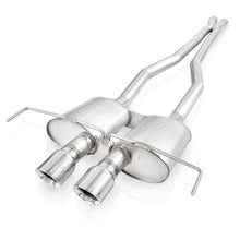 Load image into Gallery viewer, Stainless Works 2009-15 Cadillac CTS-V Coupe 3in Catback System X-Pipe Chambered Mufflers 4in Tips - CTSV9CPCBHDR