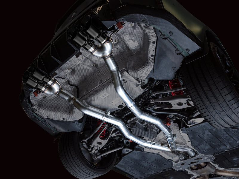 AWE Tuning Track Edition Cat-Back Exhaust for BMW G8X M3/M4 - Diamond Black Tips - 3020-42482
