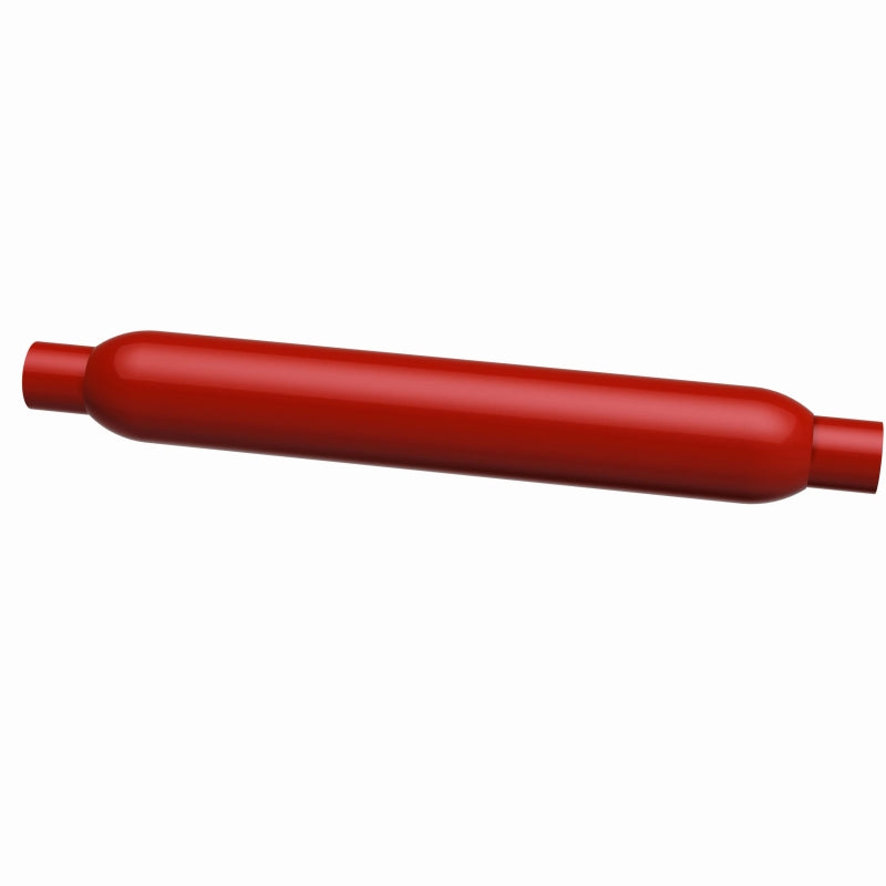 MagnaFlow Muffler Red Pack Series Glasspack 3.5in Rd 18in Body Length 2.25in/2.25in Inlet/Outlet - 13125