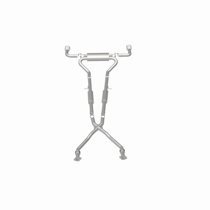 MagnaFlow 14 Infiniti Q50 V6 3.7L Cat-Back Polished Stainless Tips Dual Split Rear Exit Exhaust - 15310