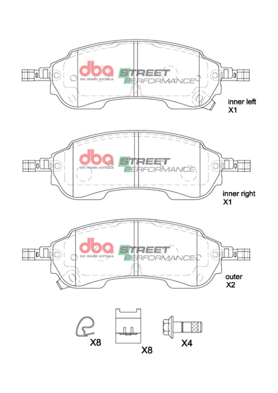 DBA 2022+ Ford Ranger Raptor 3.0TT SP Performance Rear Brake Pads - DB2388SP