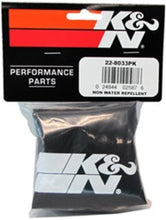 Load image into Gallery viewer, K&amp;N PreCharger Tapered Air Filter Wrap Black 6in Height / 6in Diameter - 22-8033PK