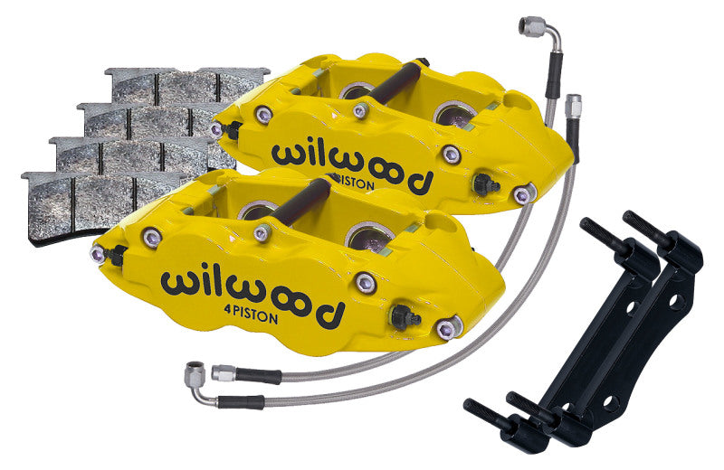 Wilwood 69-83 Porsche 911 Front Superlite Caliper Kit 3.5in MT - Yellow - 140-16675-Y