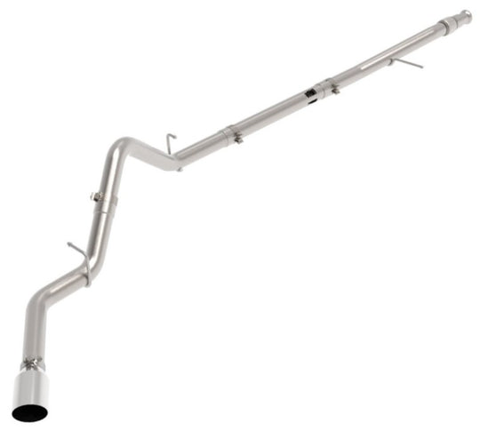 aFe Large Bore-HD 3in 409SS DPF-Back 20-21 GM Trucks L6-3.0L (td) LM2 - Polished Tip - 49-44128-P