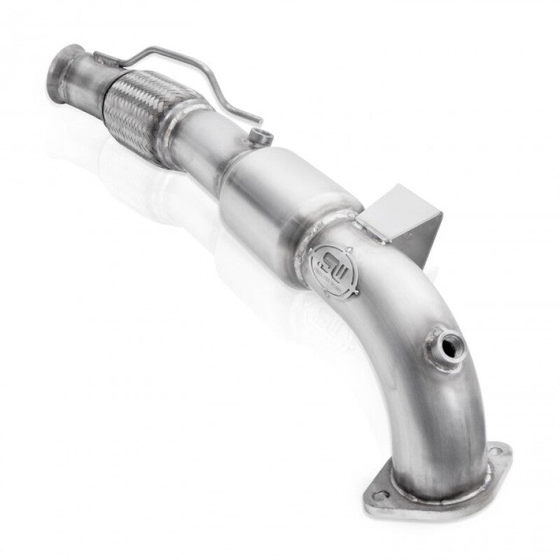 Stainless Works 2016-18 Ford Focus RS 3in High-Flow Cats Downpipe Factory Connection - FCRS16DPCAT