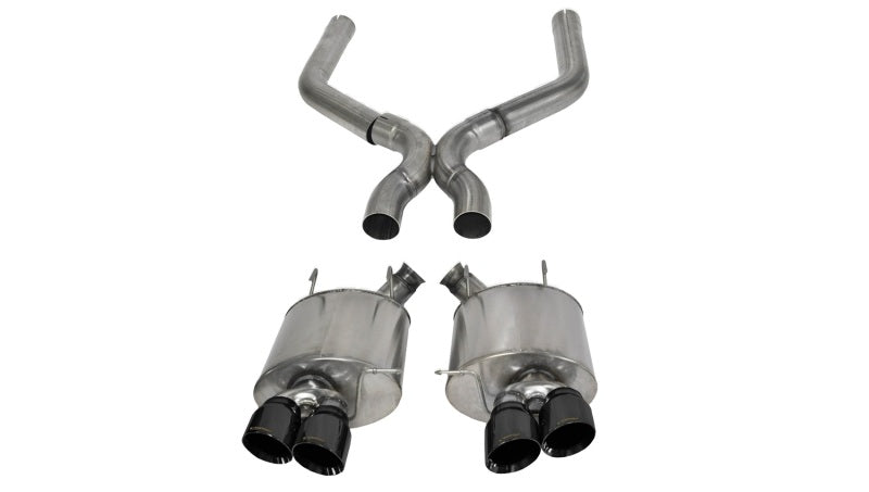 Corsa 2013-2014 Ford Mustang Shelby GT500 5.8L V8 Black Sport Axle-Back + XO Exhaust - 14323BLK