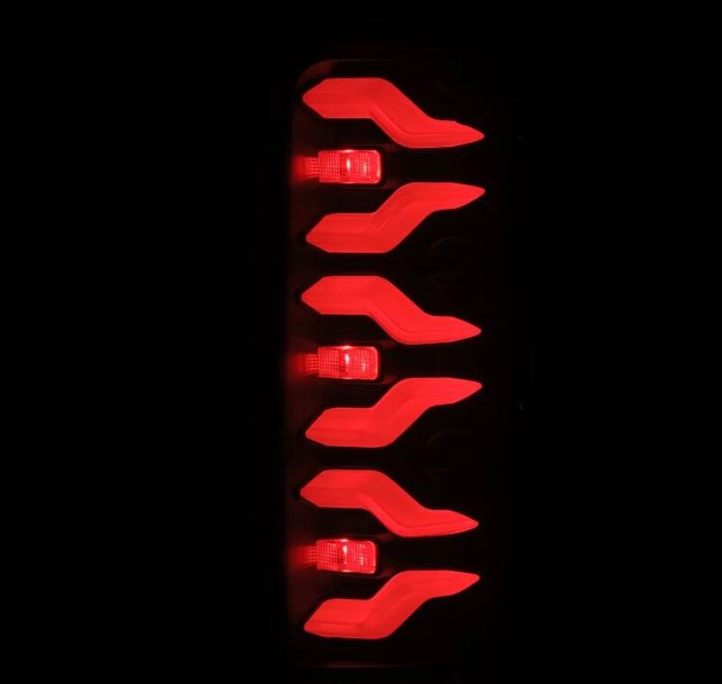 AlphaRex 87-96 Ford Bronco/F-150 Luxx-Series LED Tail Lights - Black - 658005