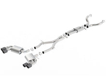 Load image into Gallery viewer, Borla 16-17 Chevy Camaro 6.2L 4in Dual CF Tips w/Black Core Dual Split Exit ATAK Catback Exhaust - 140688CFBA