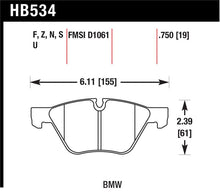 Load image into Gallery viewer, Hawk 08-12 BMW 128i /06 325i/325Xi /07 328i/328Xi /06 330i/330Xi Front HT-10 Race Brake Pads - HB534S.750
