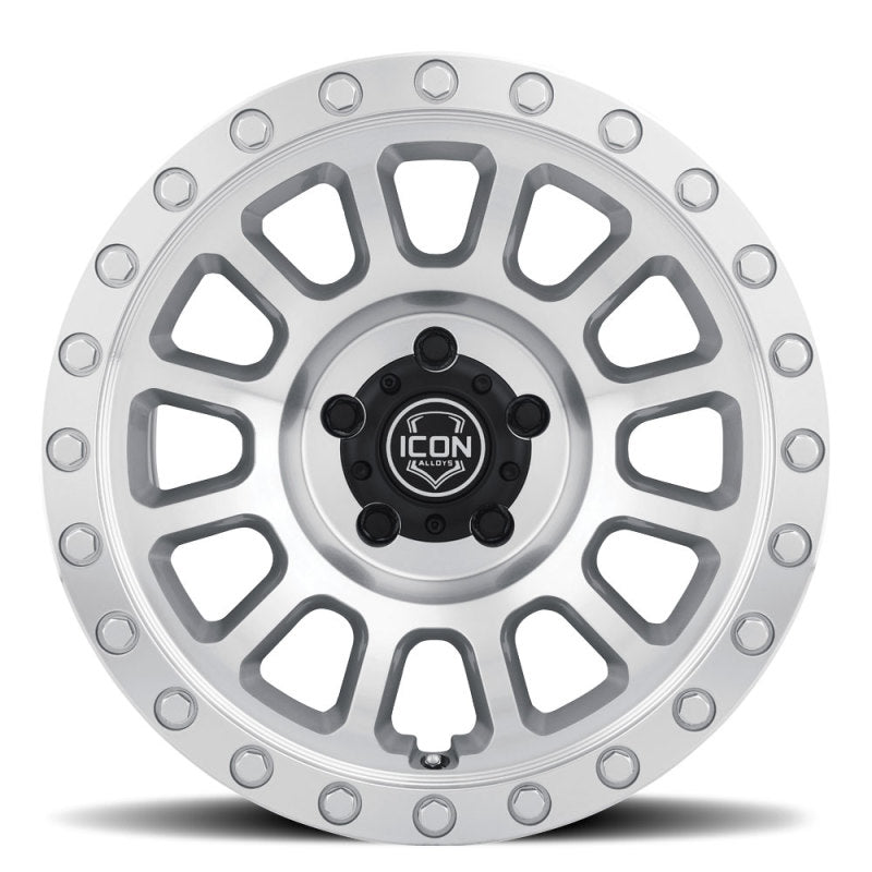 ICON Hulse 17 X 8.5 6 X 135 6mm Offset 5in BS Silver Machined - 8017856350SM
