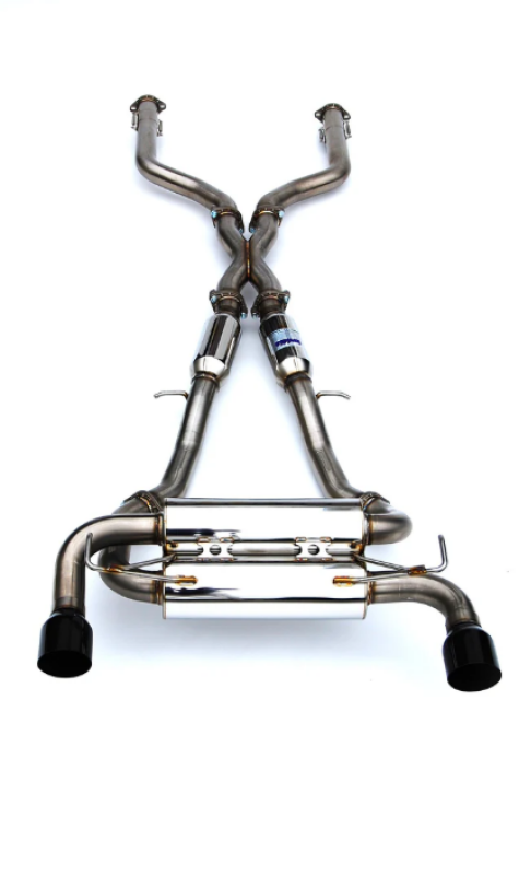 Invidia 2022+ Nissan Z 70mm Gemini Cat Back Exhaust - Single Layer Black Tip - HS22N4Z7GM1SBL