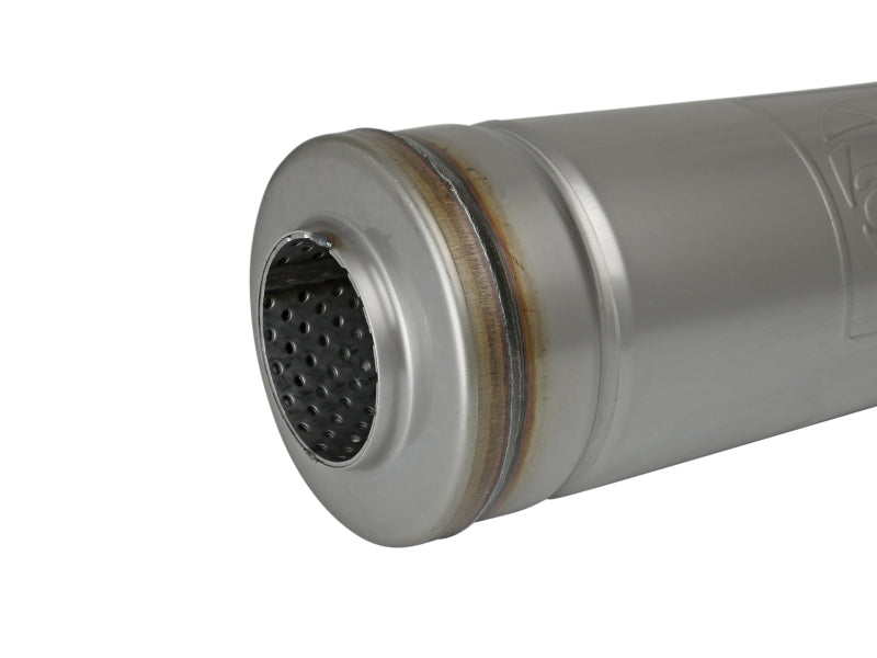aFe MACH Force-Xp Muffler 2-1/2 IN ID Center/Center x 5 IN Dia. x 18 IN L - Round Body - 49M30048