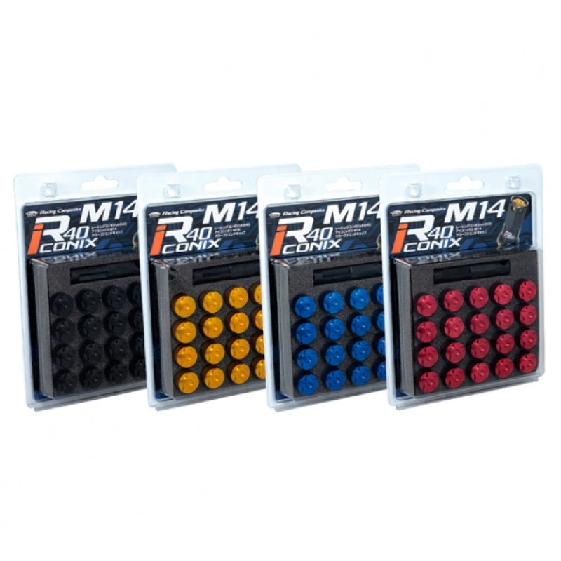 Project Kics 14x1.25 R40 Iconix Aluminum Cap Set - Gold (20 Pcs) - WCIA5A