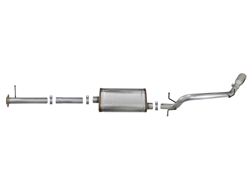 aFe Mach Force-XP Exhaust 3in CB SS 15-17 GM Colorado/Canyon 2.5L/3.6L Side Exit w/ Polished Tip - 49-44058-P