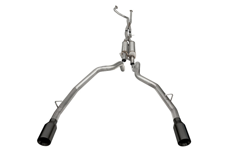 Corsa 2021-2024 Dodge Ram TRX Crew Cab Xtreme Catback Exhaust Dual Rear Black Tip - 21189BPC