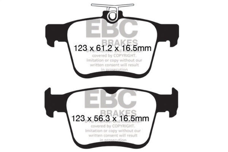 EBC Racing 15-19 Volkswagen Golf R MK7 2.0L Turbo RP-X Rear Brake Pads - DP82153RPX