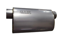 Load image into Gallery viewer, Kooks 3in Oval Offset/Offset (Same Side) Muffler 14in Long Body Stainless Steel - MUF-014