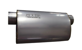 Kooks 3in Oval Offset/Offset (Same Side) Muffler 14in Long Body Stainless Steel - MUF-014