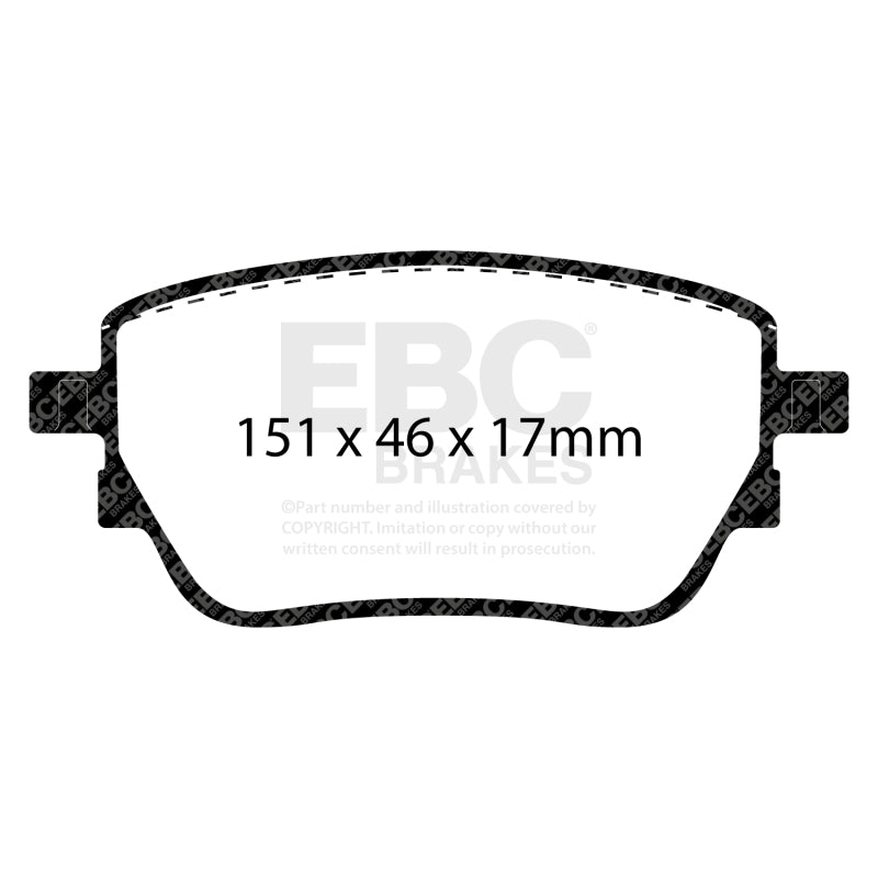 EBC 2019+ Mercedes-Benz A220 Sedan (V177) 2.0L Turbo Redstuff Rear Brake Pads - DP32389C