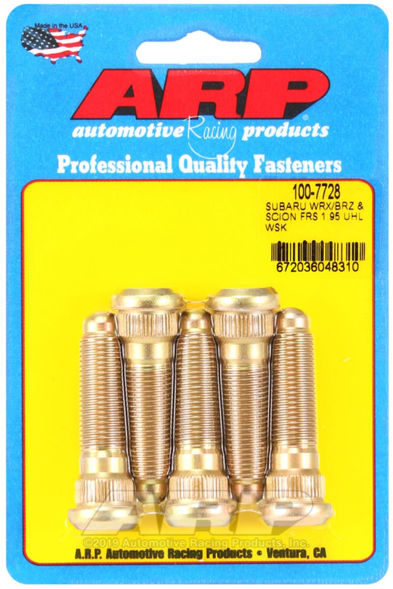 ARP Subaru WRX/BRZ & Scion FRS 1.95 UHL 12mm x 1.25 Wheel Stud Kit (5 Pack) - 100-7728