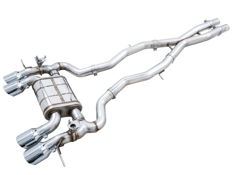 AWE Tuning SwitchPath Cat-Back Exhaust for BMW G8X M3/M4 - Chrome Silver Tips - 3025-43480