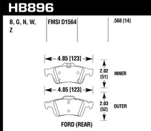 Load image into Gallery viewer, Hawk 16-18 Focus RS DTC-30 Rear Race Pads - HB896W.568