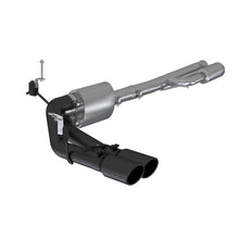 Load image into Gallery viewer, MBRP 2019+ Chevrolet Silverado 1500 4.5L/5.3L Pre-Axle Dual Side Exit w/ 4in OD Tip- Black Coated - S5092BLK