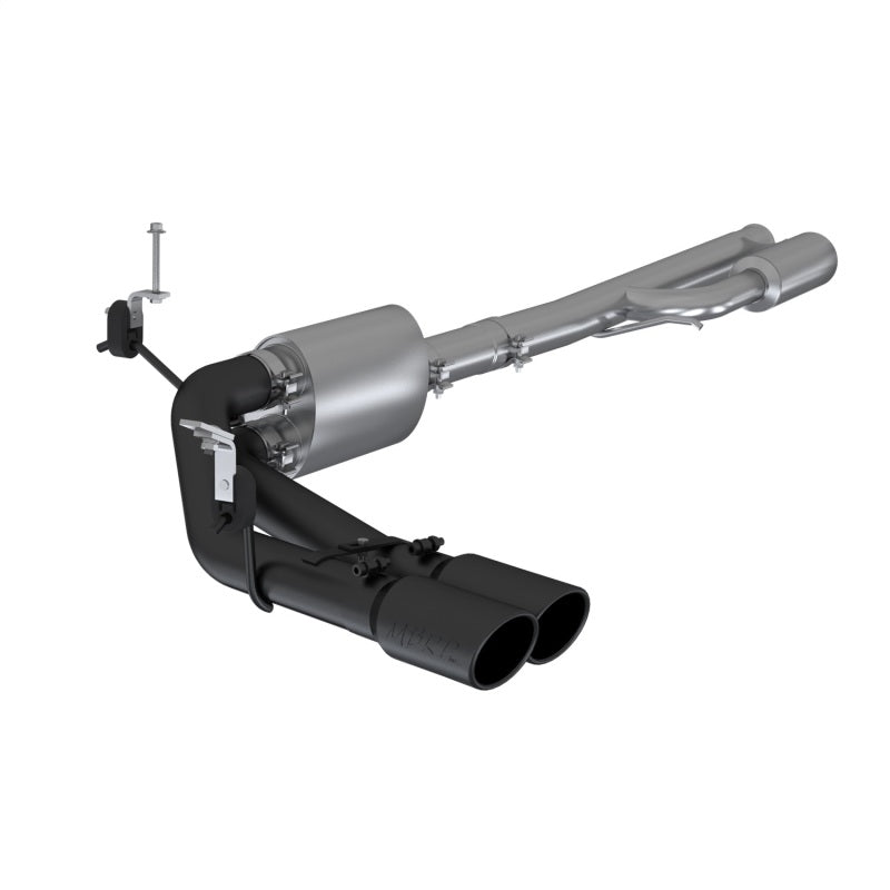 MBRP 2019+ Chevrolet Silverado 1500 4.5L/5.3L Pre-Axle Dual Side Exit w/ 4in OD Tip- Black Coated - S5092BLK