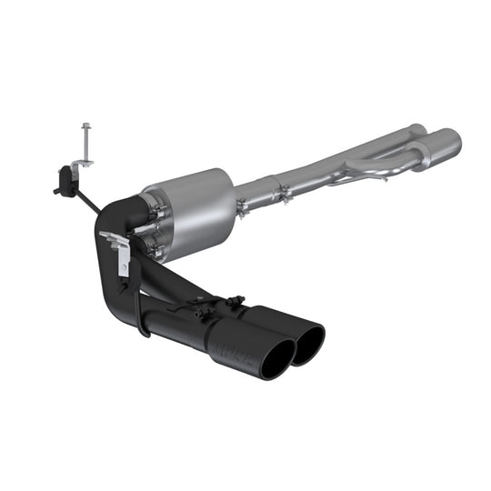 MBRP 2019+ Chevrolet Silverado 1500 4.5L/5.3L Pre-Axle Dual Side Exit w/ 4in OD Tip- Black Coated - S5092BLK