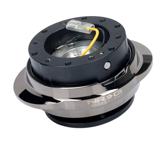 NRG Quick Release Kit - Black Body/ Black Chrome Oval Ring - SRK-220BKC