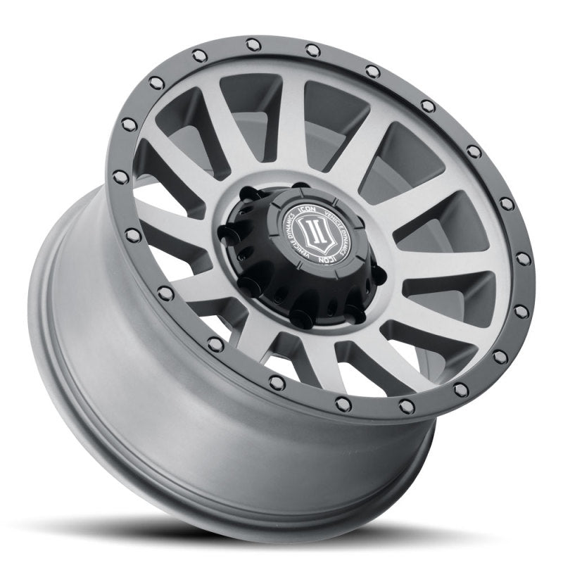 ICON Compression HD 18x9 8x170 6mm Offset 5.25in BS Titanium Wheel - 2018908152TT