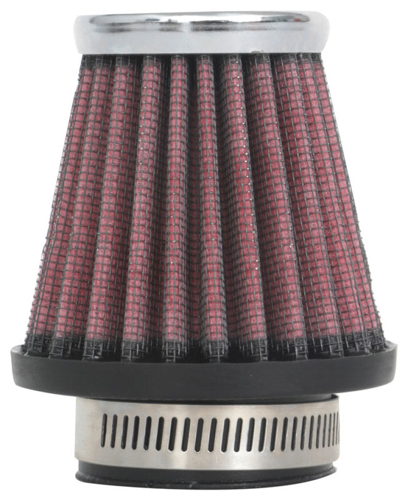 K&N Universal Round Tapered Chrome Filter 1.563in Flange ID x 3in Base OD x 2in Top OD x 3in H - RC-2310