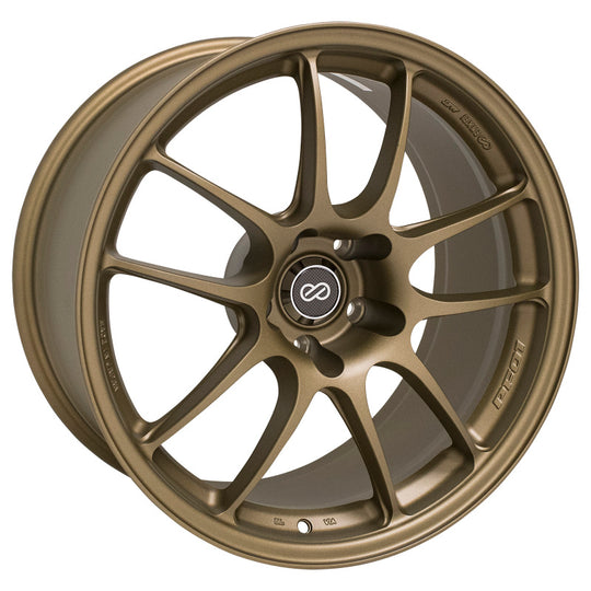 Enkei PF01 18x9.5 5x114.3 15mm Offset 75mm Bore Titanium Gold Wheel (MOQ 40) - 460-895-6615TG