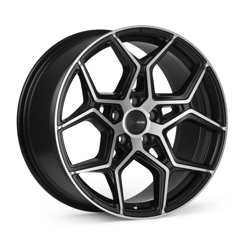 Enkei Quest 18x8 / 5x120 BP / ET40 / 72.6mm Bore - Matte Black Machining Wheel - 556-880-1240BKM