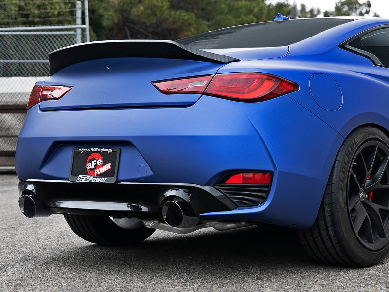aFe POWER Takeda 2.5in 304 SS CB Exhaust w/ Black Tips 17-19 Infiniti Q60 V6-3.0L (tt) - 49-36134NM-B