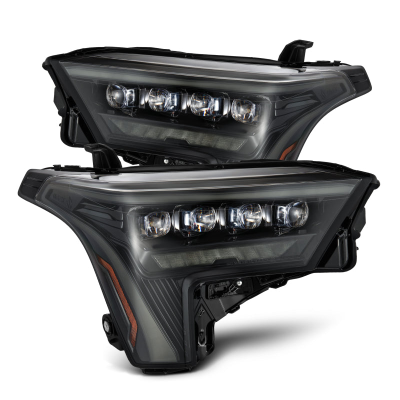 AlphaRex 22-23 Toyota Tundra NOVA-Series Headlights Alpha-Black w/Amber DRL - Req 810029 OR 810030 - 880871