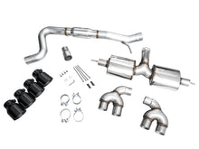 Load image into Gallery viewer, AWE Tuning MK8 Volkswagen Golf R 3in Touring Edition Quad Exhaust - Diamond Black Tips - 3015-43658