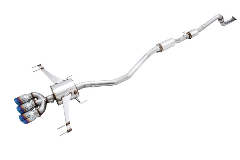 AWE 17-21 Honda Civic Type R Touring Edition Triple Vapor Blue Exhaust - 3015-49333