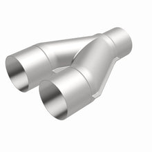 Load image into Gallery viewer, MagnaFlow Universal Trans Y-Pipe All SS 4inch (Dual) 3.5inch (Single) x 13inch (Overall) - 10800