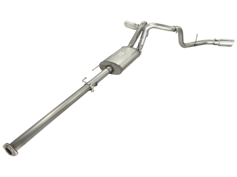 aFe MACHForce XP Exhausts 3inSS Dual Side Exit Cat-Back 11-14 Ford F150 Ecoboost V6-3.5L (TT) - 49-43056-P
