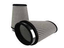 Load image into Gallery viewer, aFe Magnum (3x4-3/4)in Flange ID x (4x5-3/4)in Base x (2-1/2x4-1/4) FLOW Pro DRY S Air Filter (Pair) - 21-90054-MA