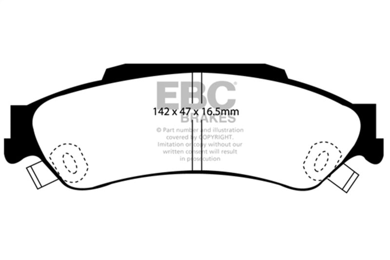 EBC 98-05 Chevrolet Blazer 4.3 2WD Yellowstuff Rear Brake Pads - DP41602R